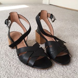 Madewell Black Leather Sandals